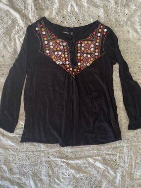 BooHoo mirrored long sleeve shirt